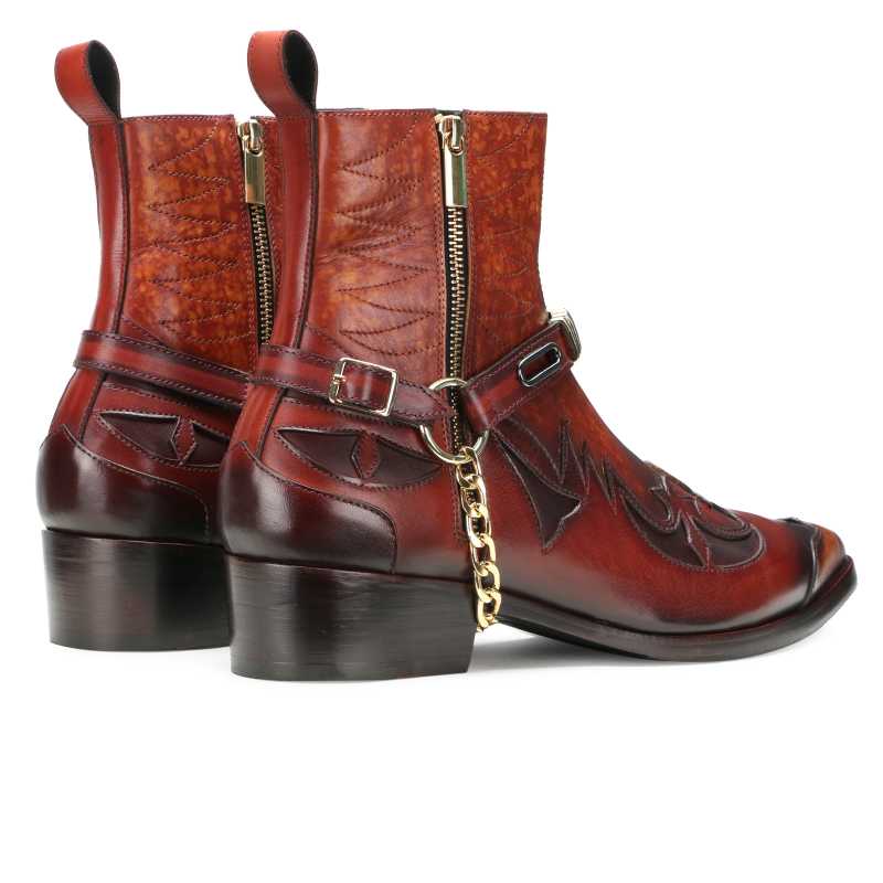 Santiago Cowboy Boots in Brown