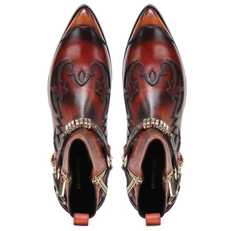 Santiago Cowboy Boots in Brown