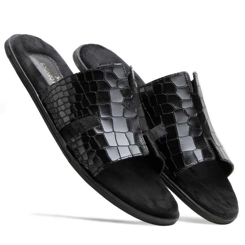 Iconic Textured Sliders - Black