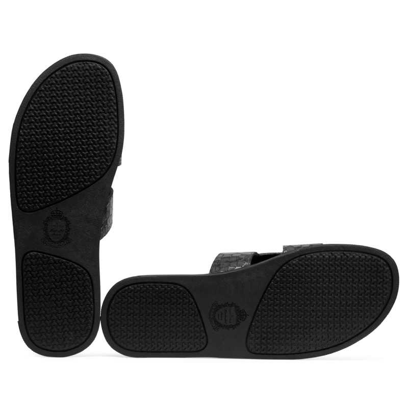 Iconic Textured Sliders - Black