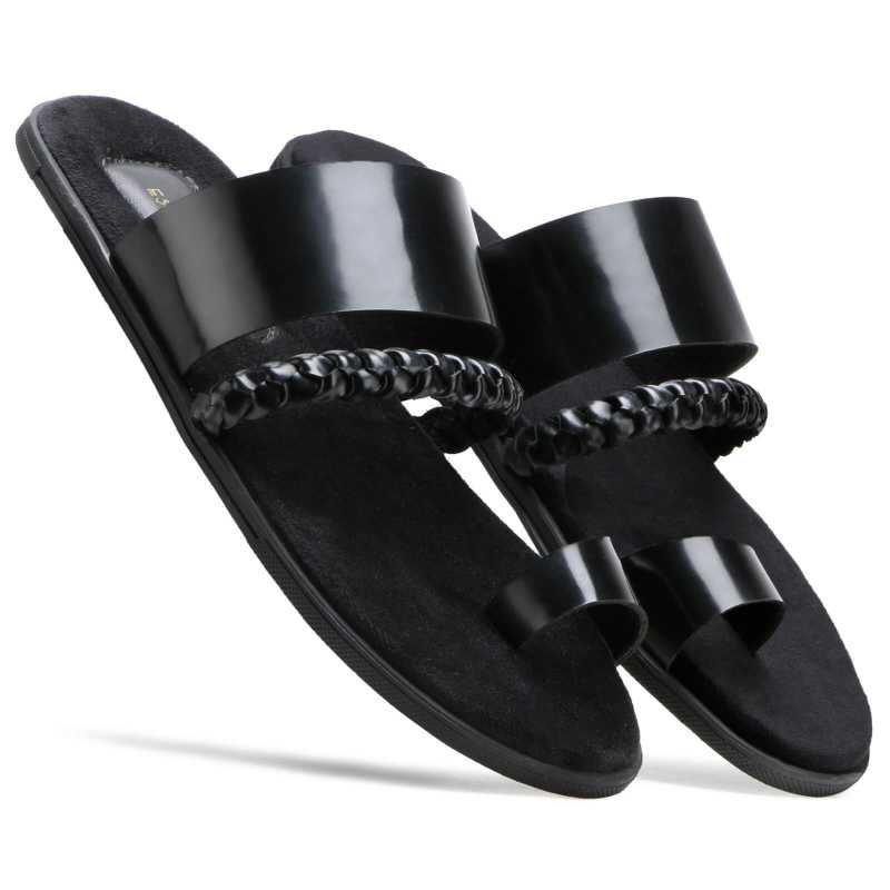 Genesis Weaved Slippers - Black