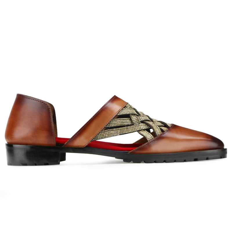 Ziggy Ethnic Sandals in Tan