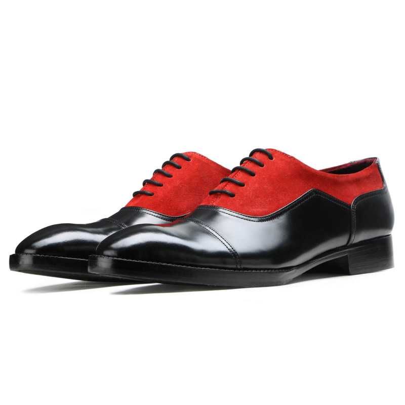 Rowan Toecap Oxfords in Red-Black