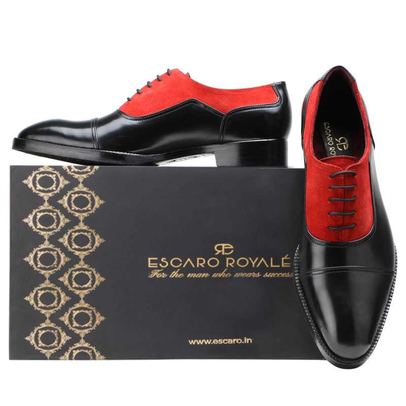 Rowan Toecap Oxfords in Red-Black