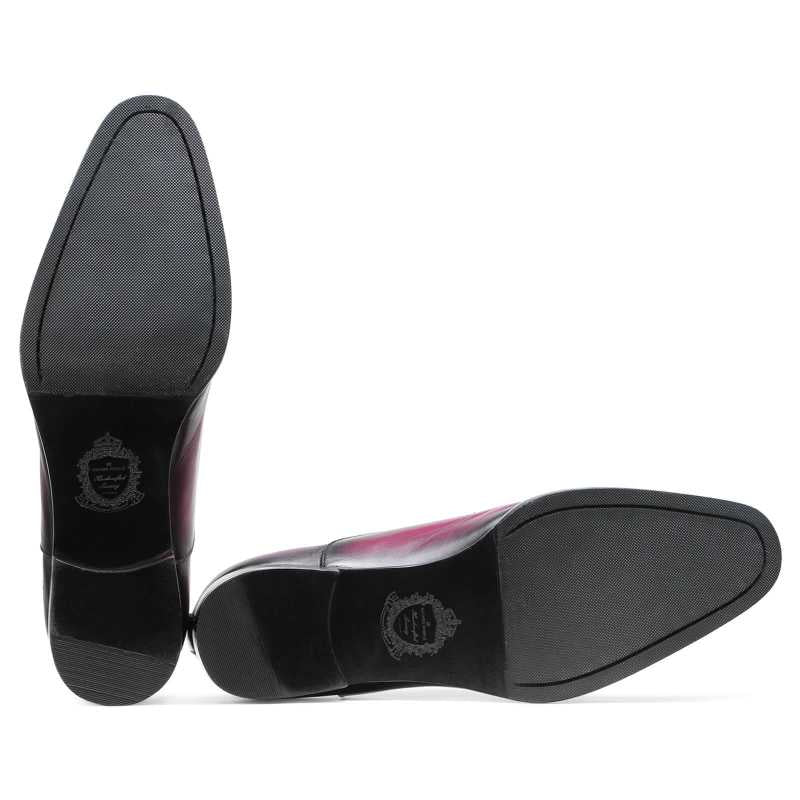 Heath Croco-embossed Derby Shoes in Dusky Pink