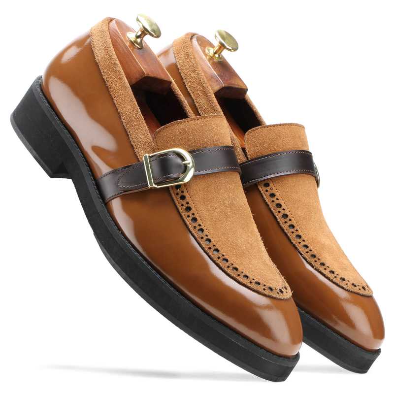 Oakley Buckled Loafers in Tan