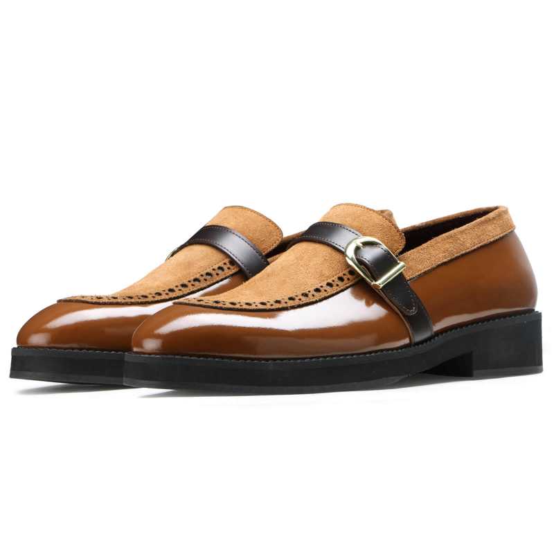 Oakley Buckled Loafers in Tan