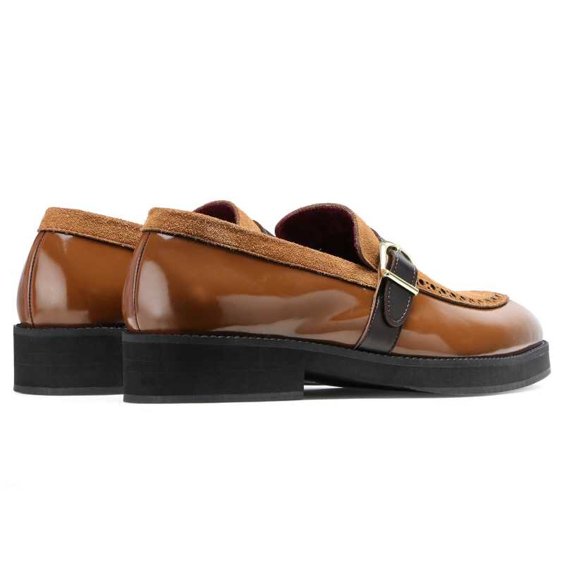 Oakley Buckled Loafers in Tan