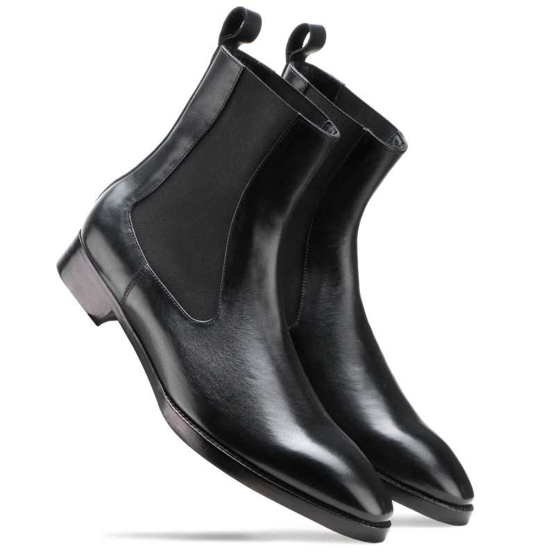 Sable Italian Chelsea Boots in Black