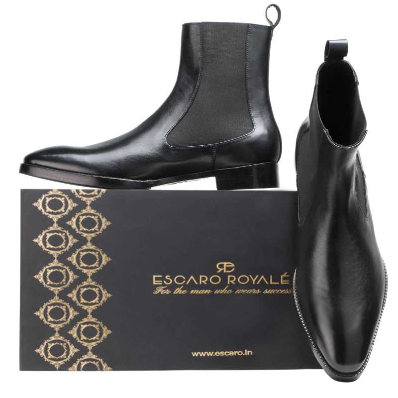 Sable Italian Chelsea Boots in Black