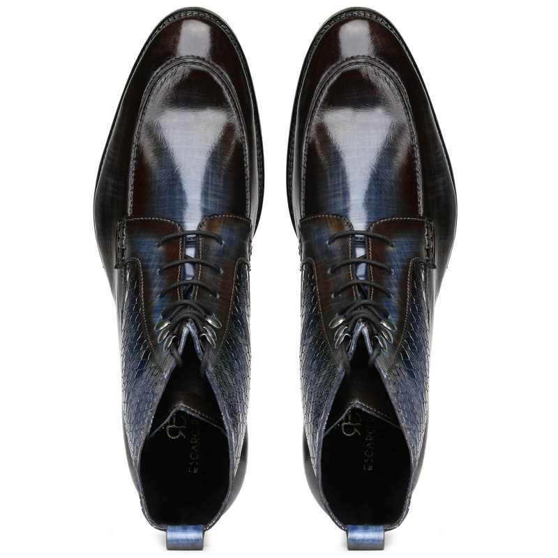 Bailey Lace-up Boots in Blue