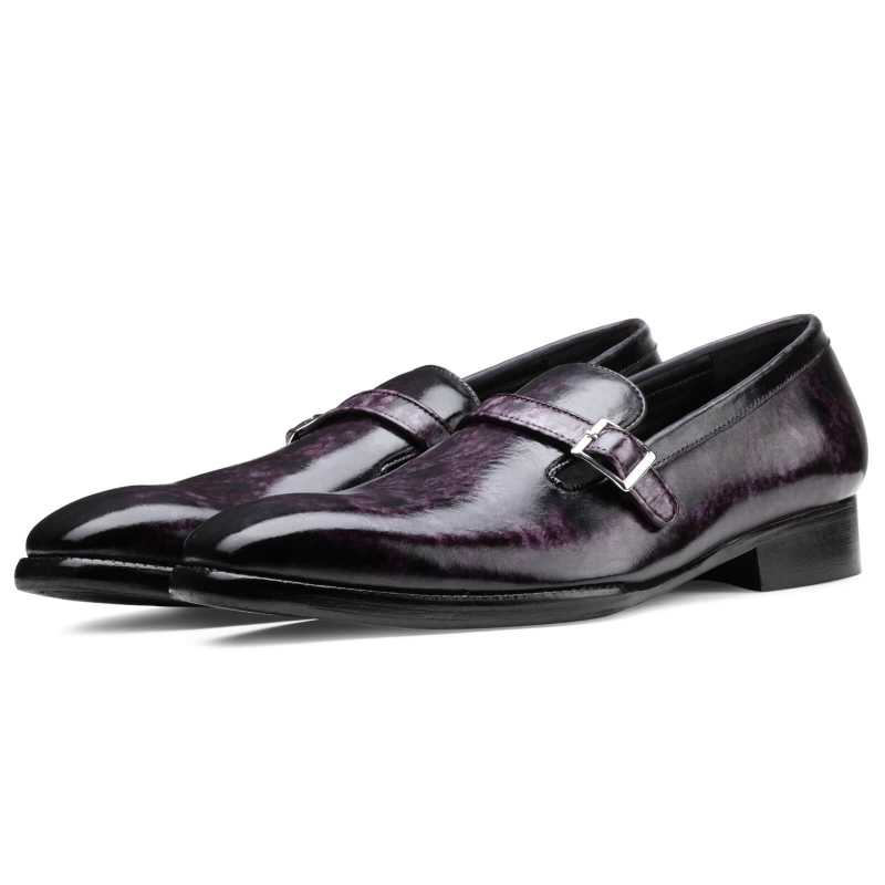 Mushashi Buckled Loafers in Purple