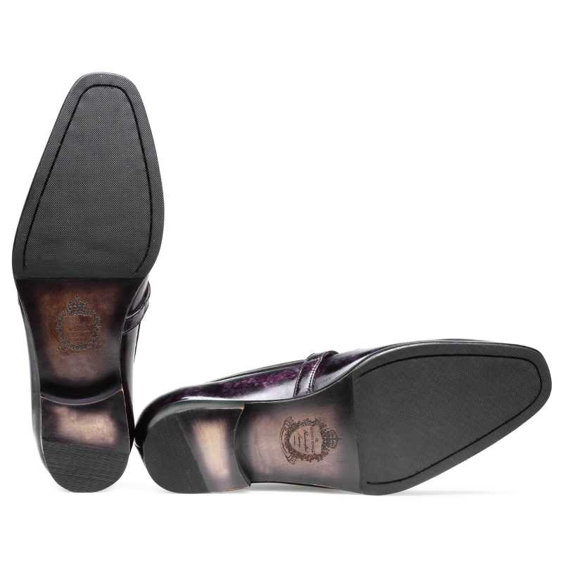 Mushashi Buckled Loafers in Purple