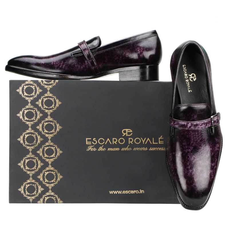 Mushashi Buckled Loafers in Purple