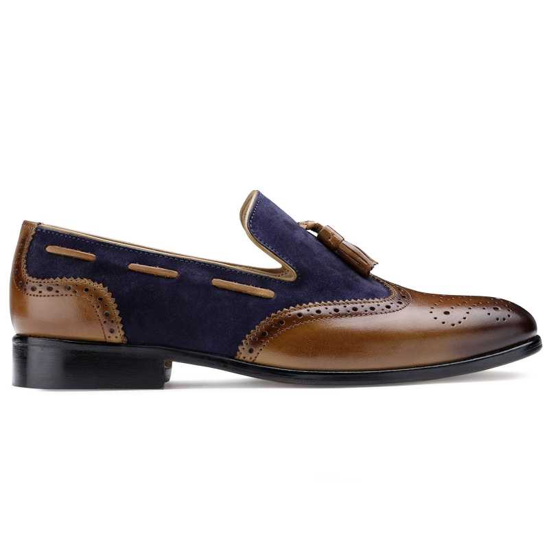 Chicago Tassel Loafers in TanBlue