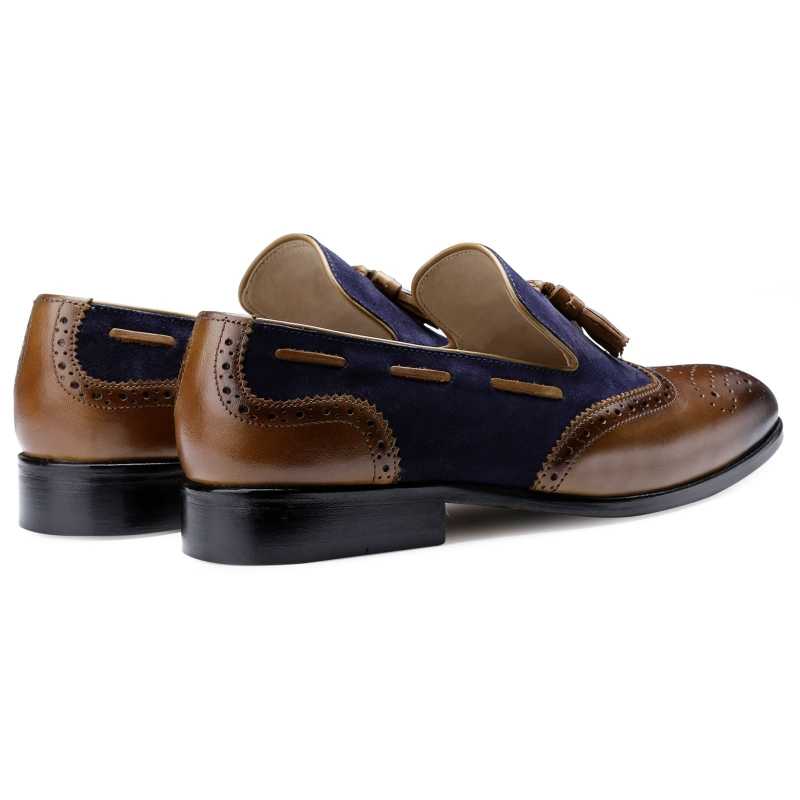 Chicago Tassel Loafers in TanBlue