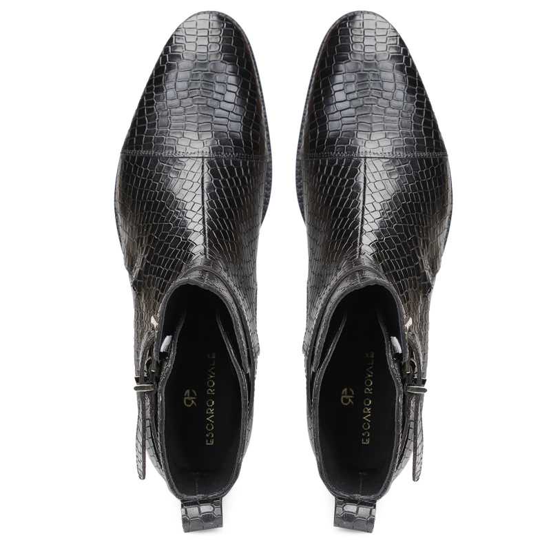 Scales Patina Jodhpur Boots in Black