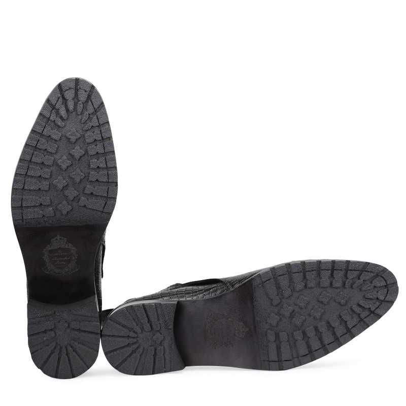 Scales Patina Jodhpur Boots in Black