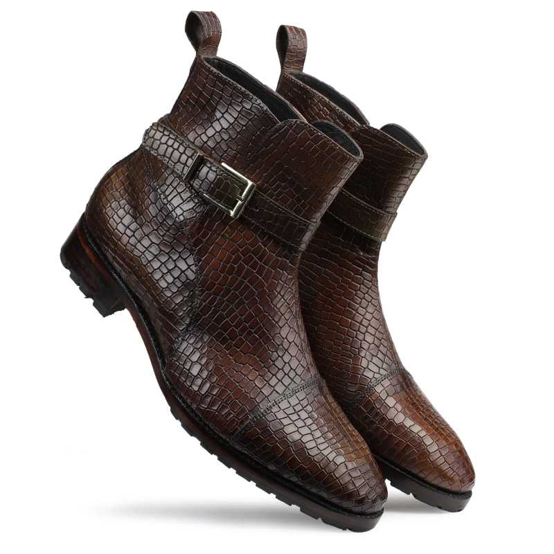 Scales Patina Jodhpur Boots in Olive