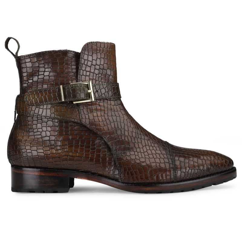 Scales Patina Jodhpur Boots in Olive