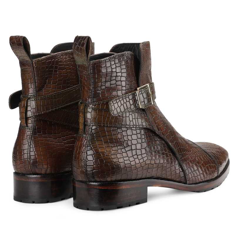 Scales Patina Jodhpur Boots in Olive