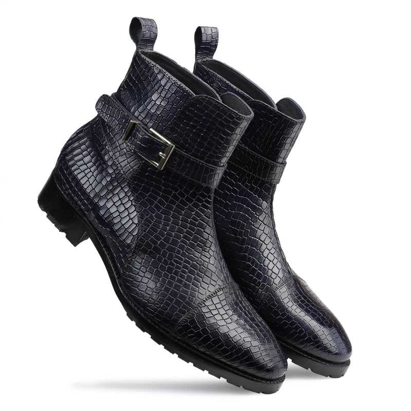 Scales Patina Jodhpur Boots in Gray