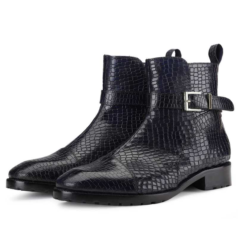 Scales Patina Jodhpur Boots in Gray