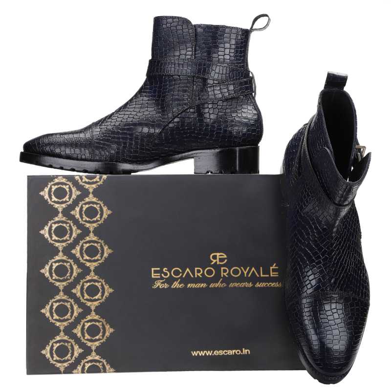 Scales Patina Jodhpur Boots in Gray