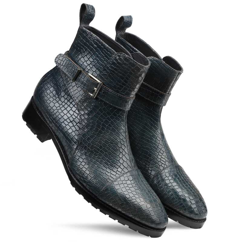 Jodhpur Boot In Patina Scales Blue