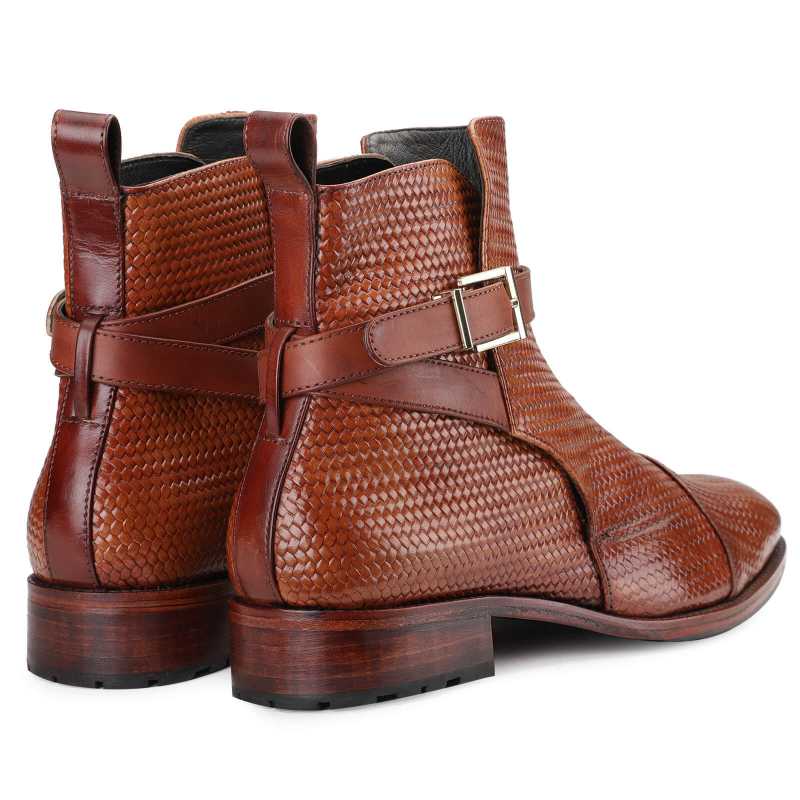 Scales Patina Jodhpur Boots in Tan