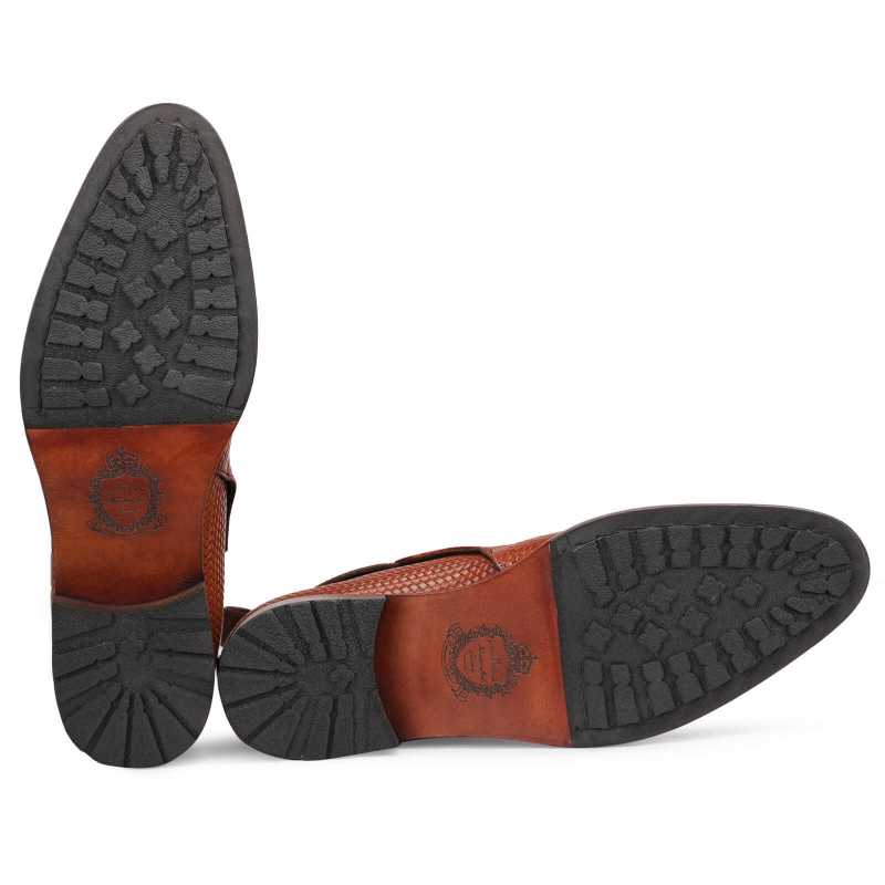 Scales Patina Jodhpur Boots in Tan