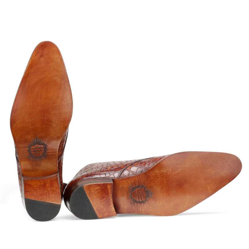 Optimus Chukka Boots In Patina Cognac