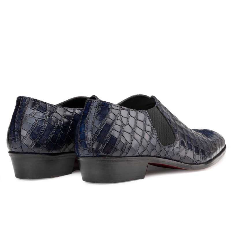 Vader Croco-Embossed Loafers in Blue