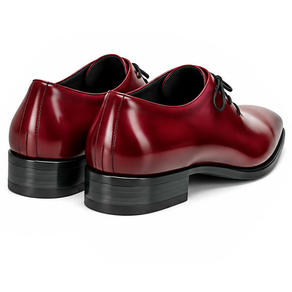Bordo Wine Leather Lace-Up - men's shoes, view 3