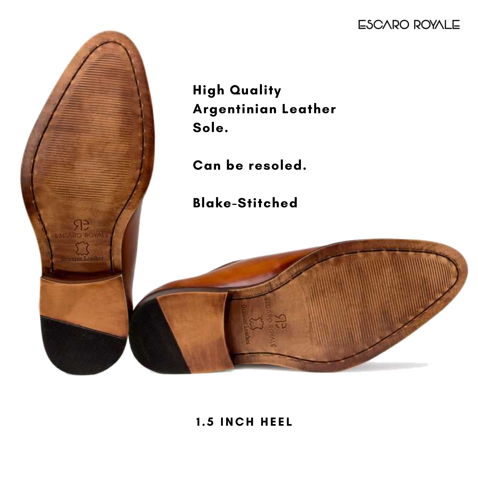 Side Lace-Up Wholecut Oxfords In Cognac