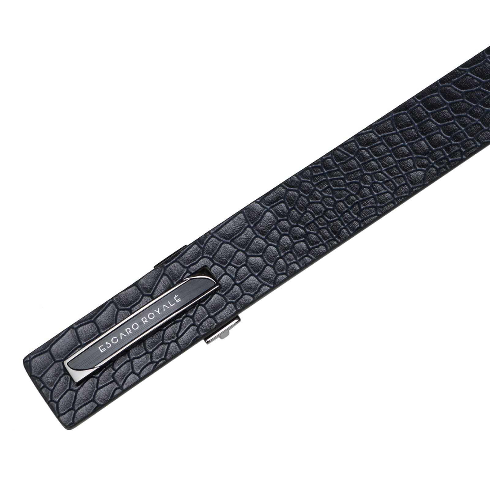AZEL CROCO Men's Luxury Leather Belt in Blue