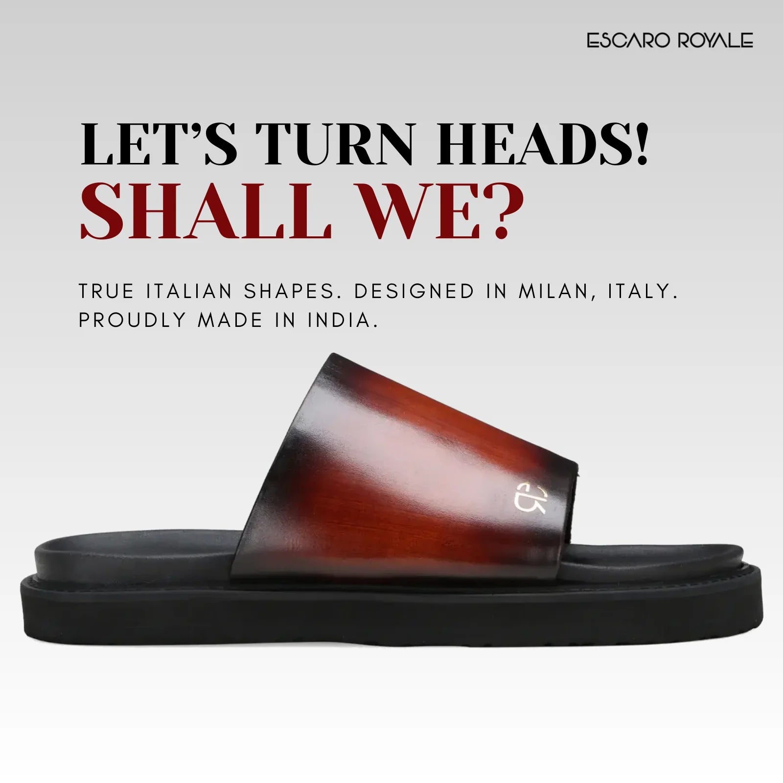 The Clarke Sliders In Patina Cognac