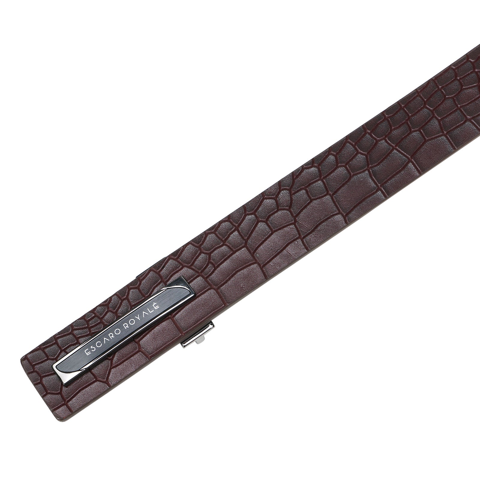 AZEL CROCO Men's Luxury Leather Belt in Wine