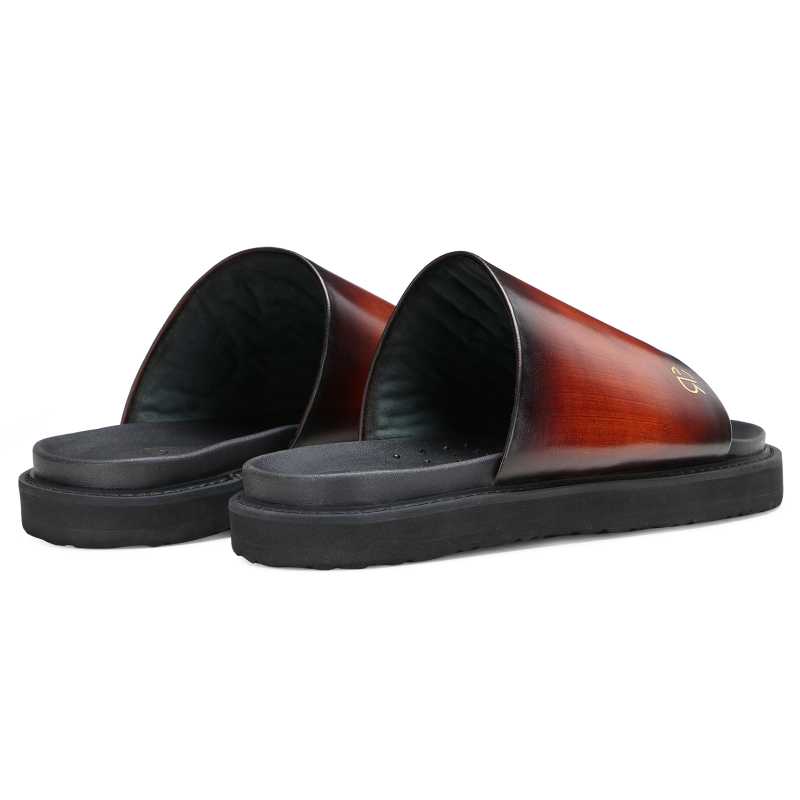 The Clarke Sliders in Patina Cognac