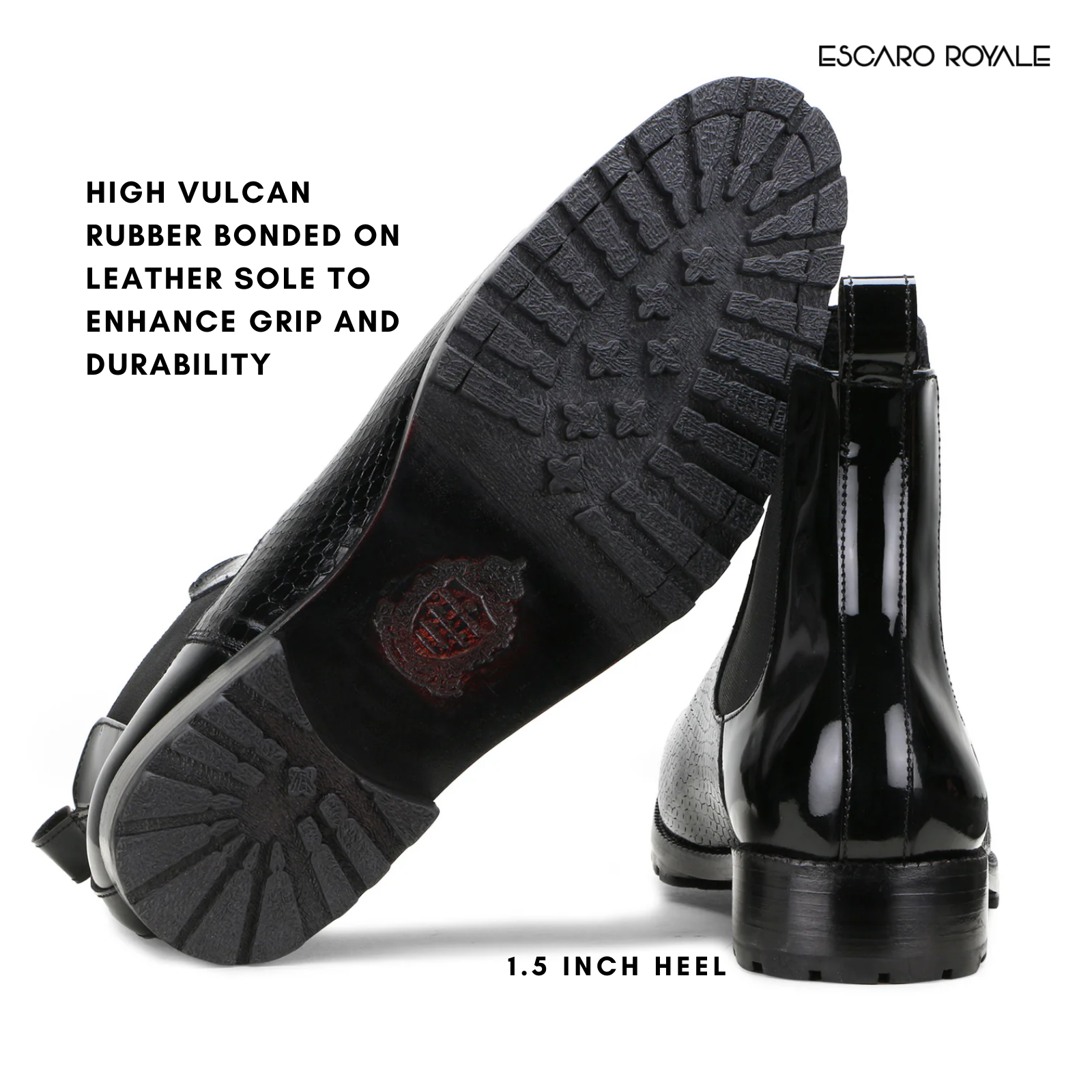 Goldbrow Embossed Chelsea Boots in Black