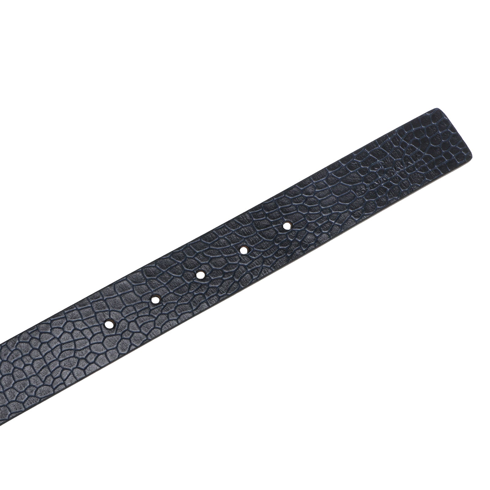 AZEL CROCO Men's Luxury Leather Belt in Blue