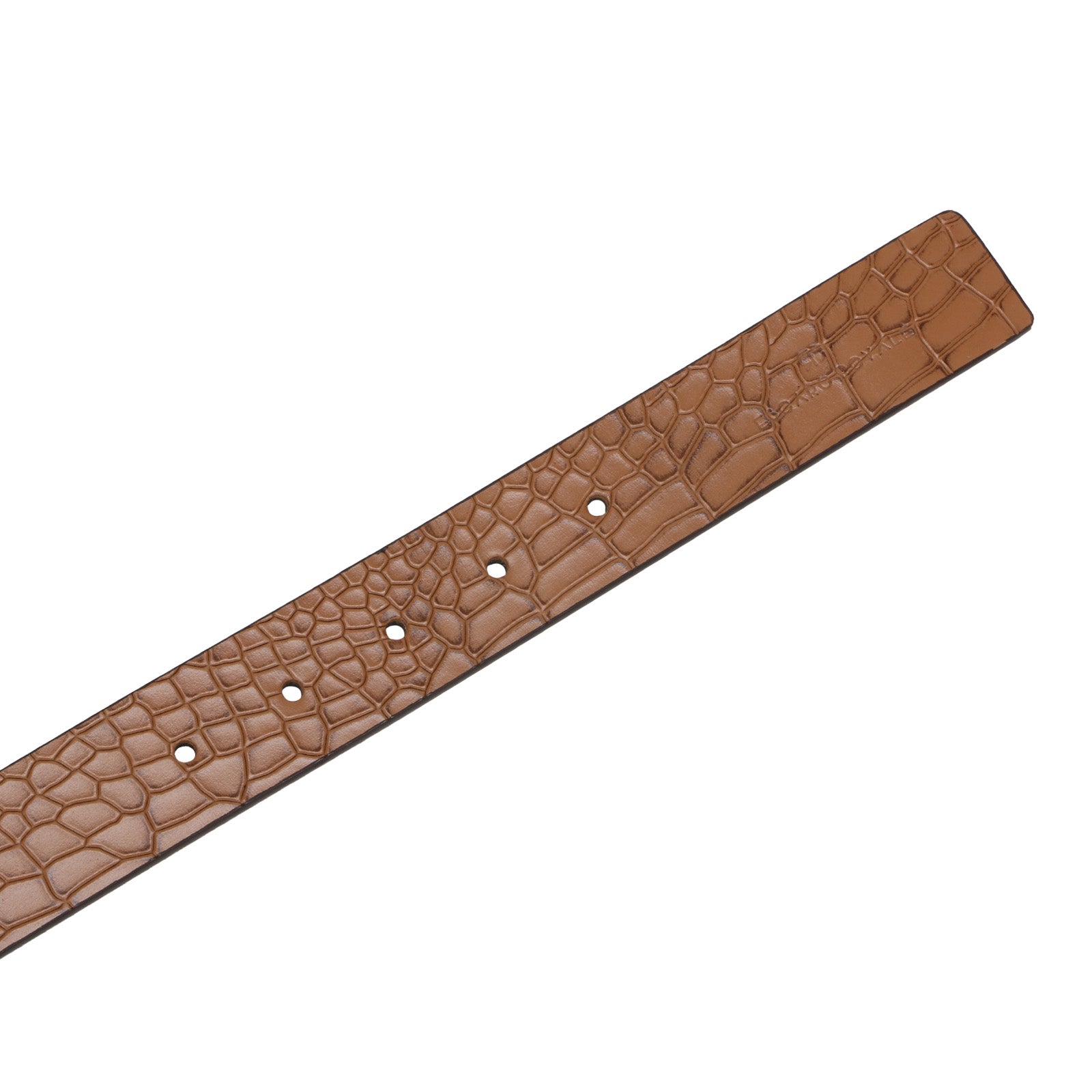 AZEL CROCO Men's Luxury Leather Belt in Tan