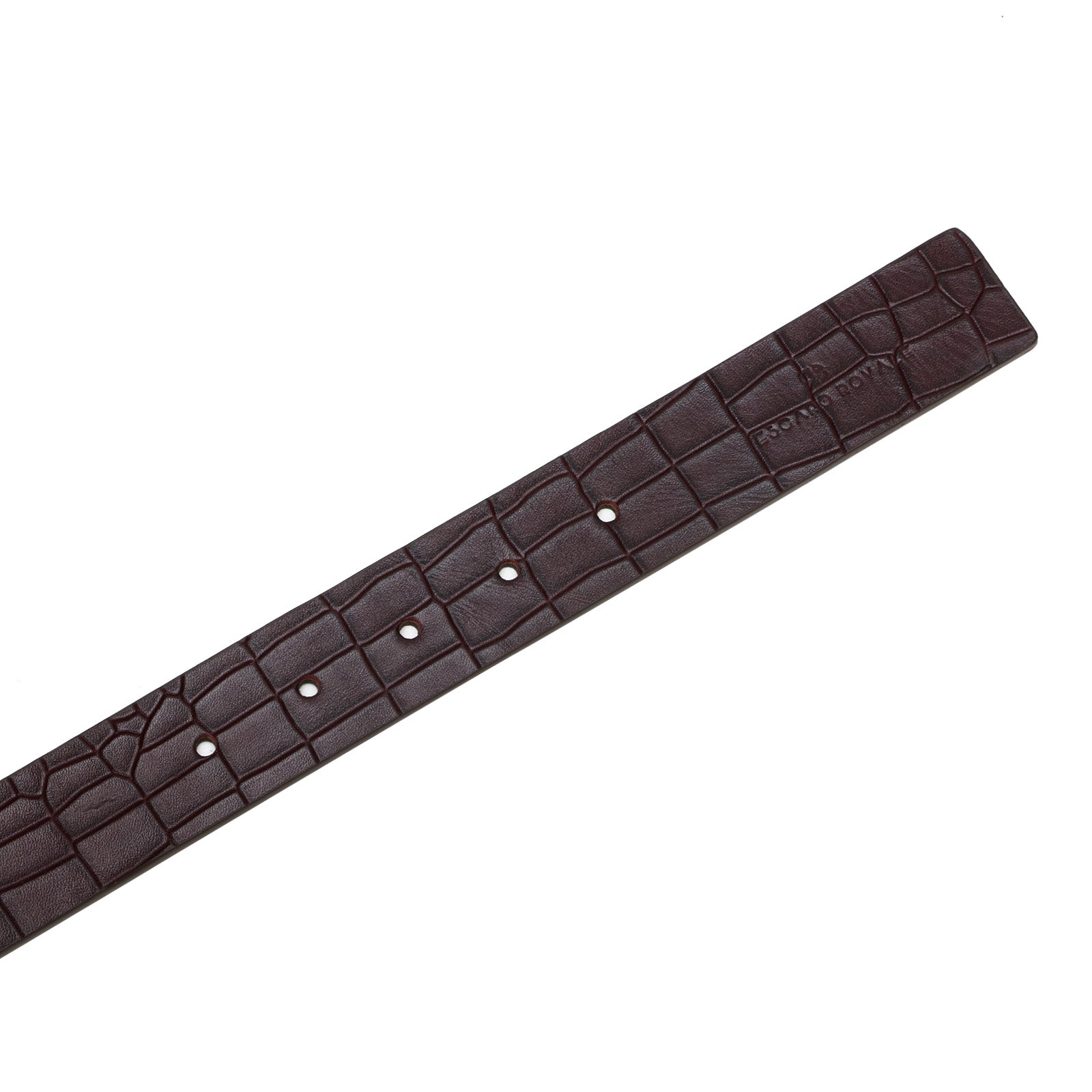 AZEL CROCO Men's Luxury Leather Belt in Wine