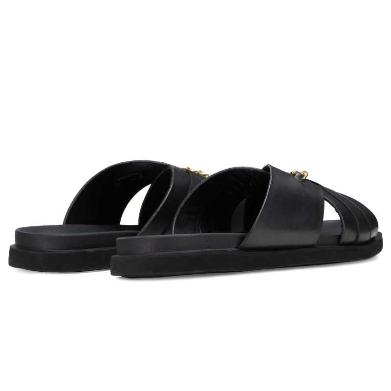 The Orchard Cross Slippers in Black