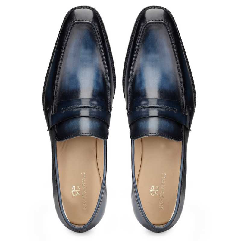 Iverson Blue Penny Loafers