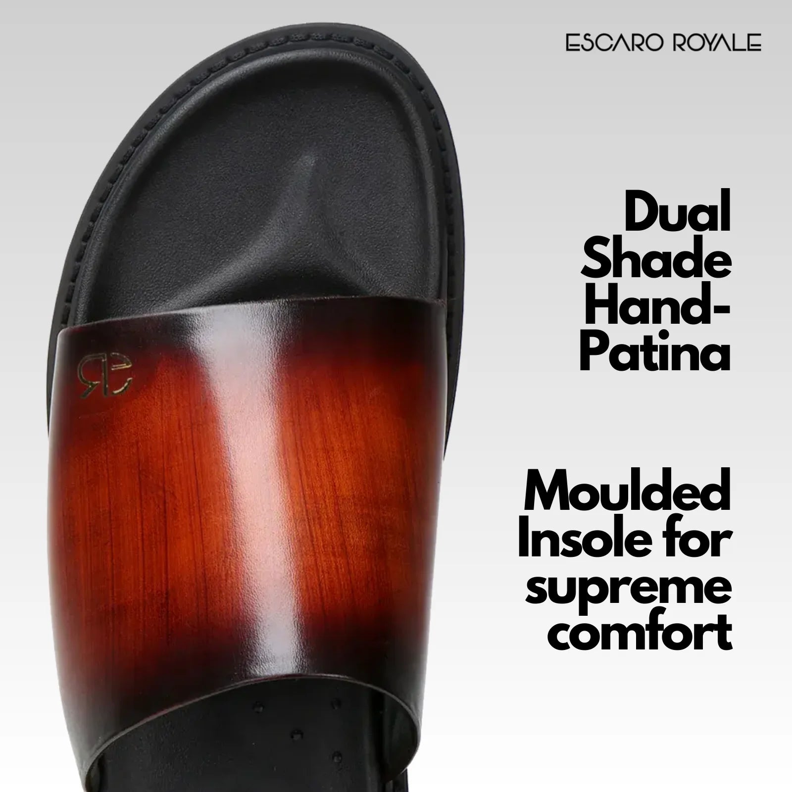 The Clarke Sliders In Patina Cognac