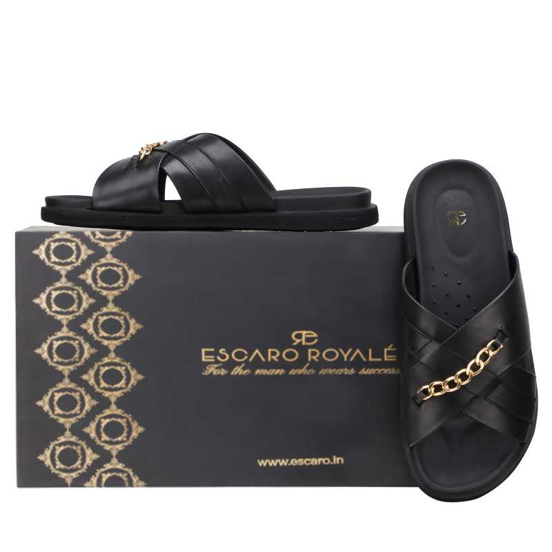 The Orchard Cross Slippers in Black