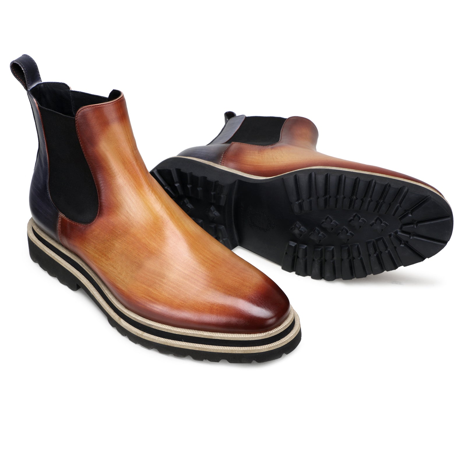 Firenze Lug Chelsea in Whisky Patina