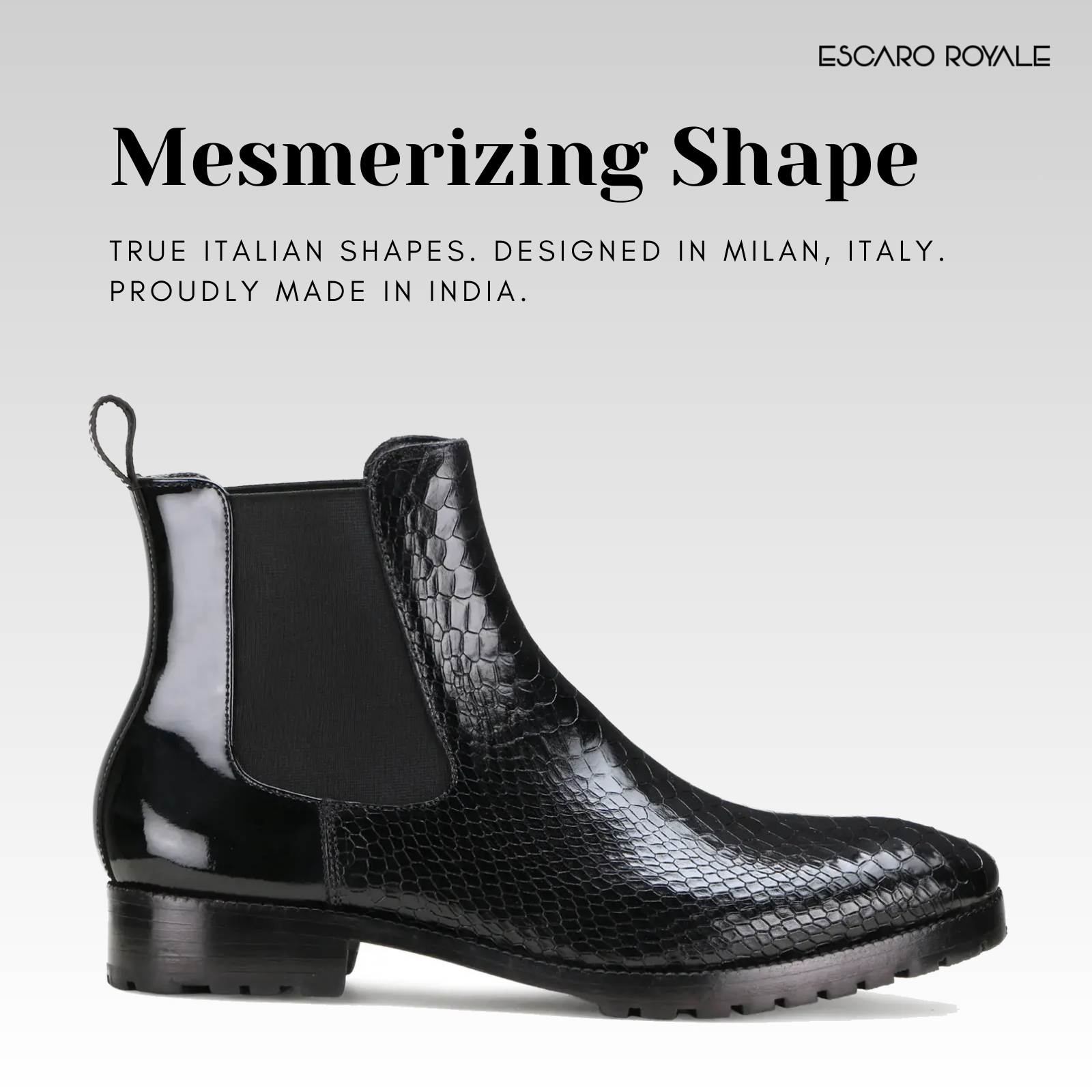 Goldbrow Embossed Chelsea Boots in Black