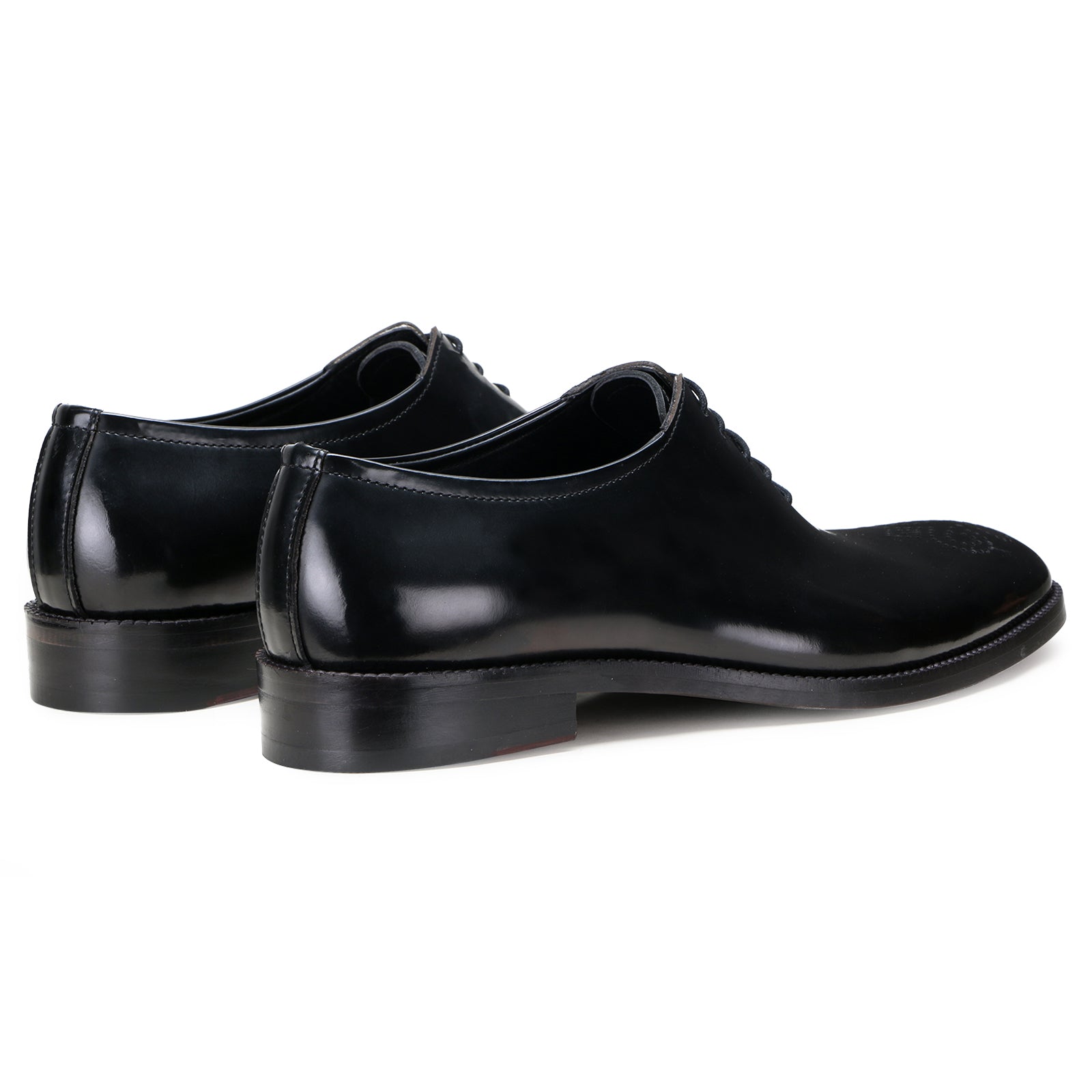 Medallion Wholecut Oxfords in Black